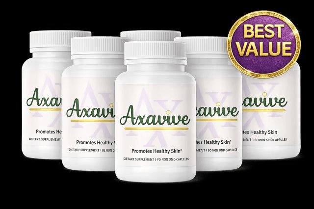 Axavive 6 bottle best value package for a 180-day skin support routine